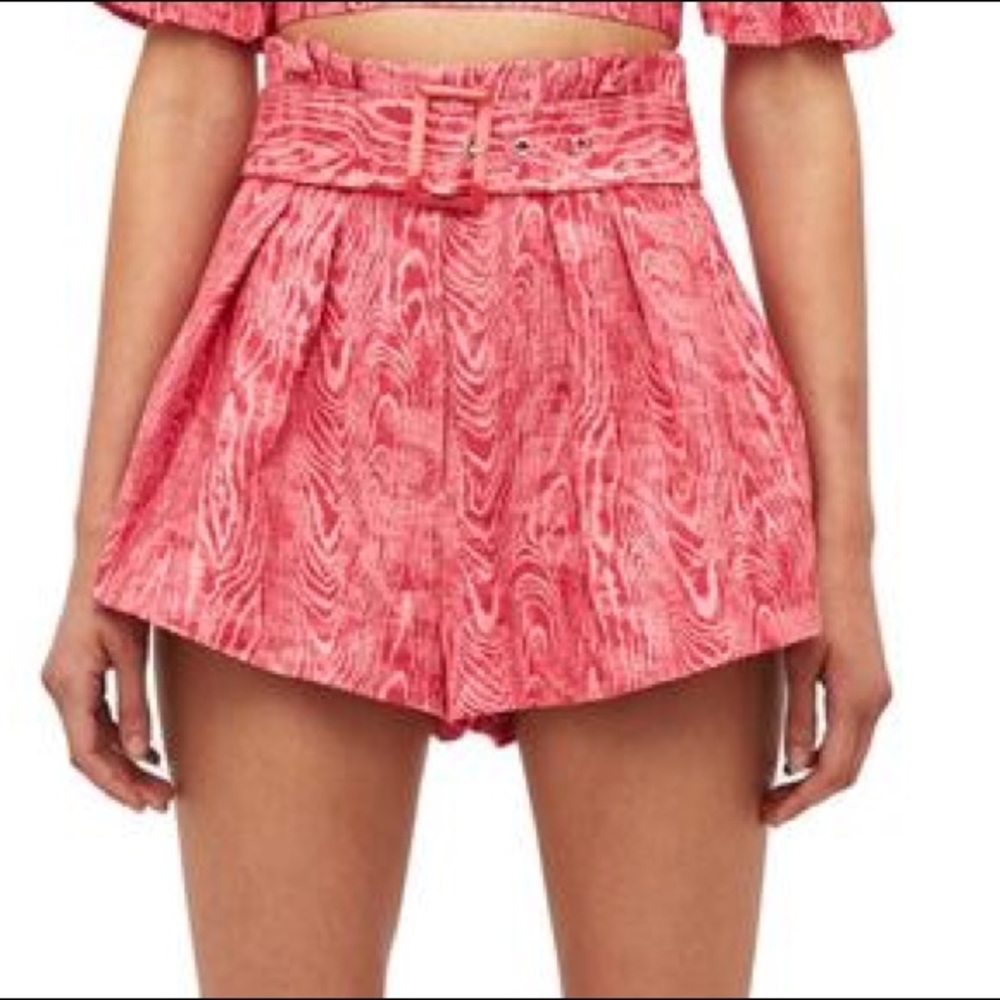 C/Meo Collective Early On Shorts Pink Woodgrain Small NWT
